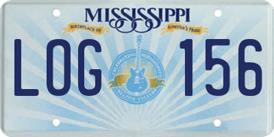 MS license plate LOG156