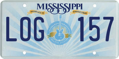 MS license plate LOG157