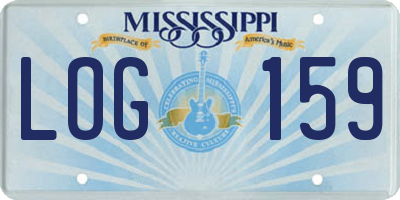 MS license plate LOG159