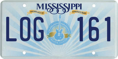 MS license plate LOG161