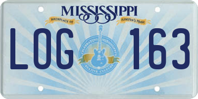 MS license plate LOG163