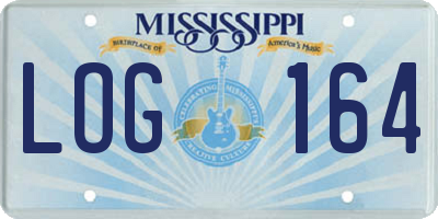 MS license plate LOG164