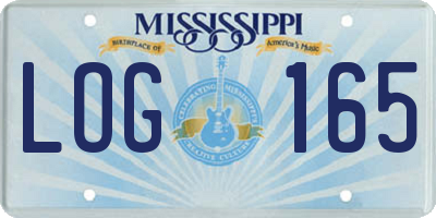 MS license plate LOG165