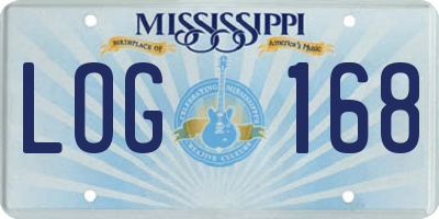 MS license plate LOG168