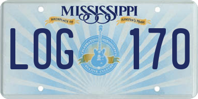 MS license plate LOG170
