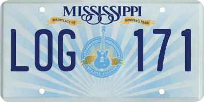 MS license plate LOG171
