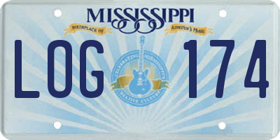 MS license plate LOG174