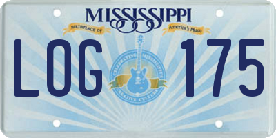 MS license plate LOG175