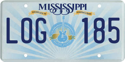 MS license plate LOG185