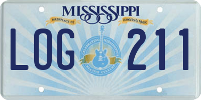 MS license plate LOG211