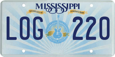 MS license plate LOG220