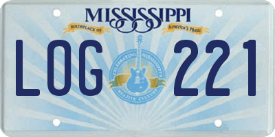 MS license plate LOG221