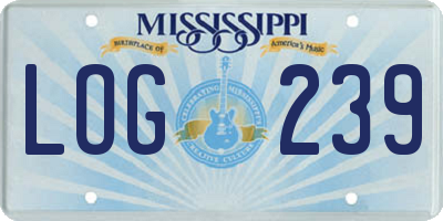 MS license plate LOG239