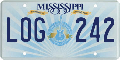 MS license plate LOG242