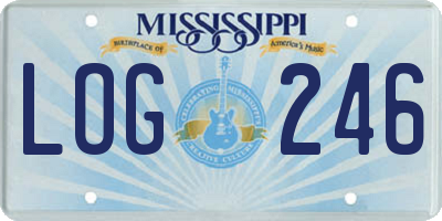 MS license plate LOG246