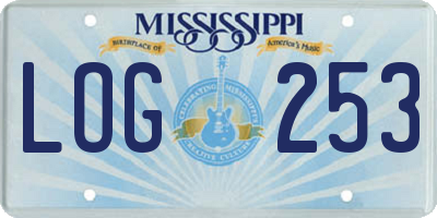 MS license plate LOG253
