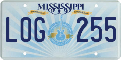 MS license plate LOG255