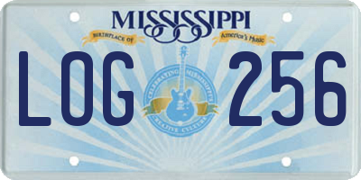 MS license plate LOG256