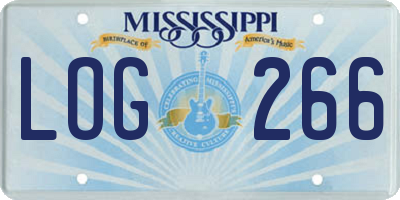 MS license plate LOG266