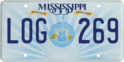 MS license plate LOG269
