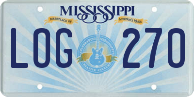 MS license plate LOG270