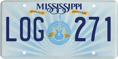 MS license plate LOG271