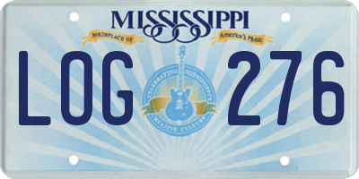 MS license plate LOG276
