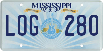 MS license plate LOG280