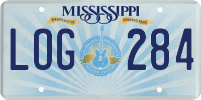 MS license plate LOG284
