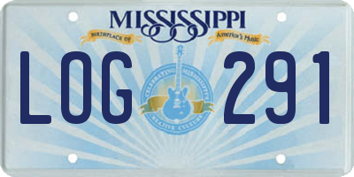MS license plate LOG291