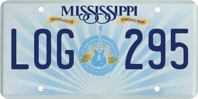 MS license plate LOG295