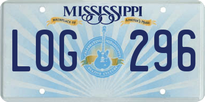 MS license plate LOG296