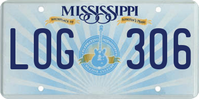 MS license plate LOG306