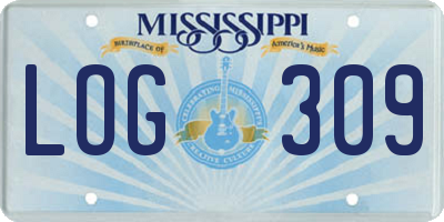 MS license plate LOG309
