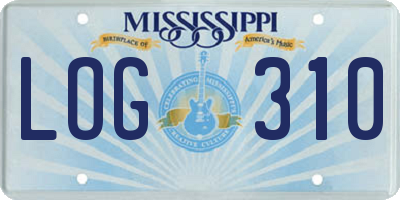 MS license plate LOG310
