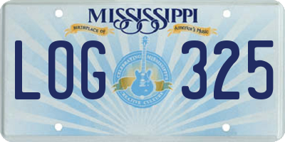 MS license plate LOG325