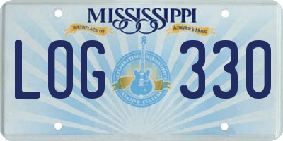 MS license plate LOG330