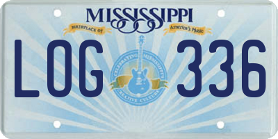 MS license plate LOG336