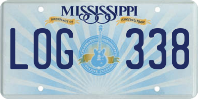 MS license plate LOG338