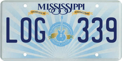 MS license plate LOG339