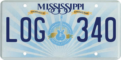 MS license plate LOG340