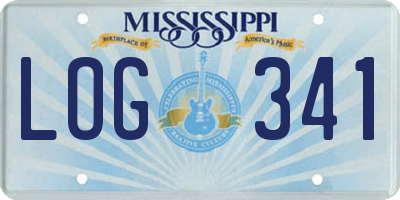MS license plate LOG341