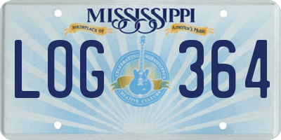 MS license plate LOG364