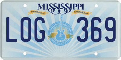 MS license plate LOG369
