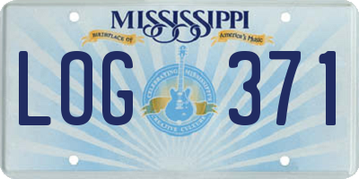 MS license plate LOG371