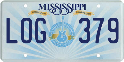 MS license plate LOG379