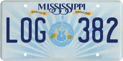 MS license plate LOG382