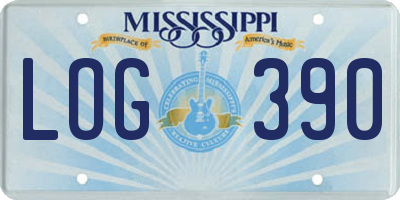 MS license plate LOG390