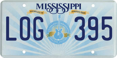 MS license plate LOG395