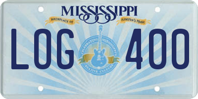 MS license plate LOG400